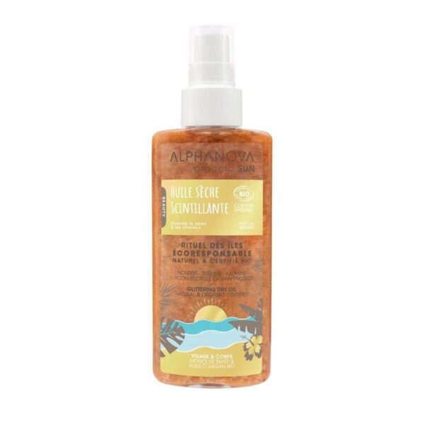 Alphanova Sun Sun dry oil spray glitter vegan