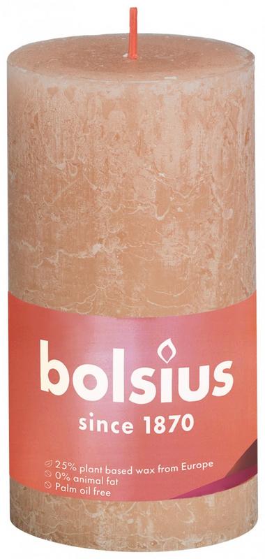 Bolsius Rustiekkaars shine 130/68 misty pink