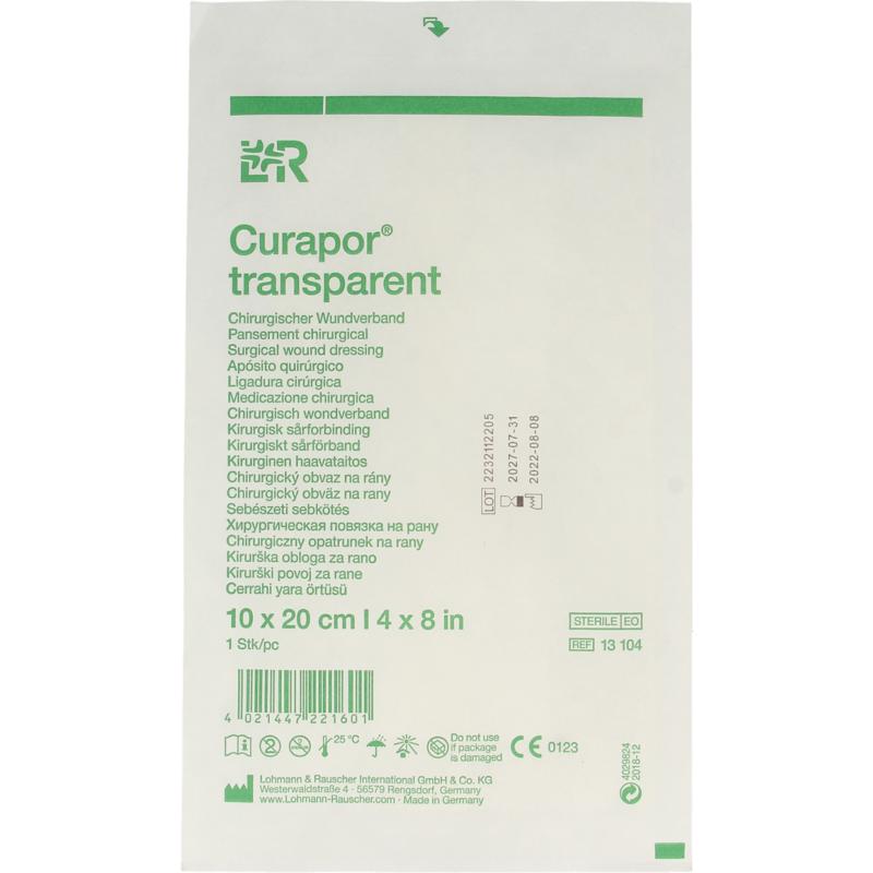 Curapor Wondverband transparant 10 x 20cm steriel