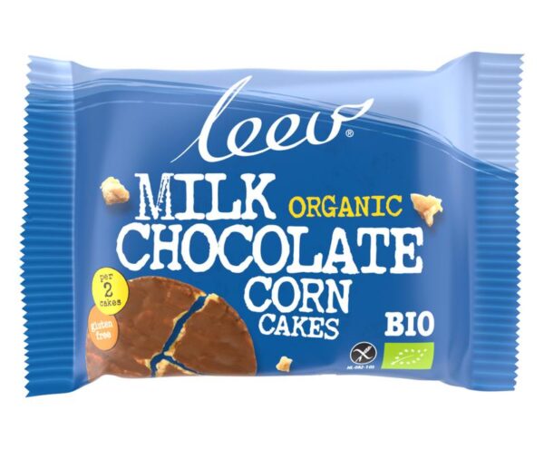 Leev Maiswafels melk chocolade glutenvrij bio