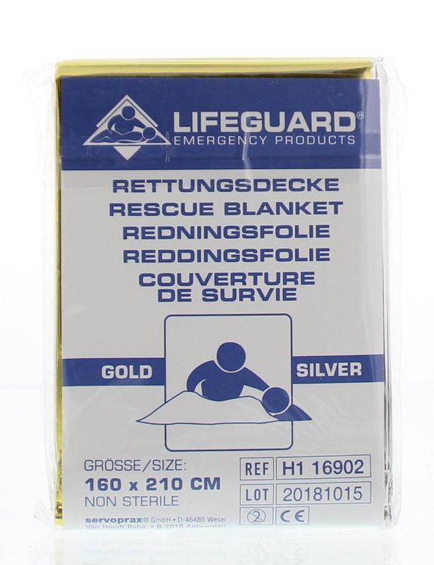 Lifeguard Reddingsdeken goud/zilver 160 x 210
