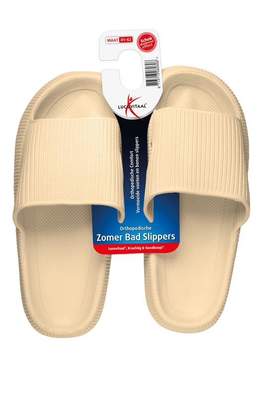 Lucovitaal Orthopedische badslipper 41-42 beige