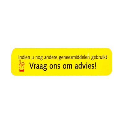 Spruyt Hillen Zelfzorgsignaal sticker geel -Indien..vraag advies