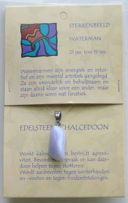 Steengoed Sterrenbeeldsteen hanger waterman
