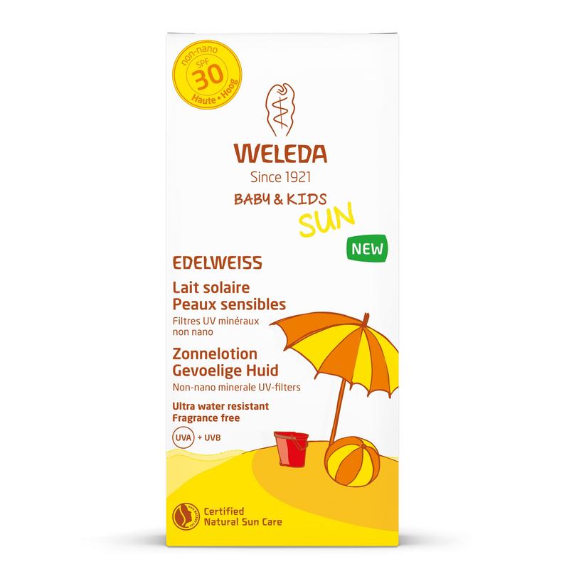 Weleda Edelweiss zonnelotion gevoelige huid SPF30