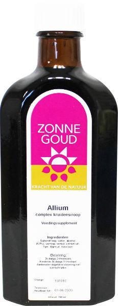 Zonnegoud Allium siroop