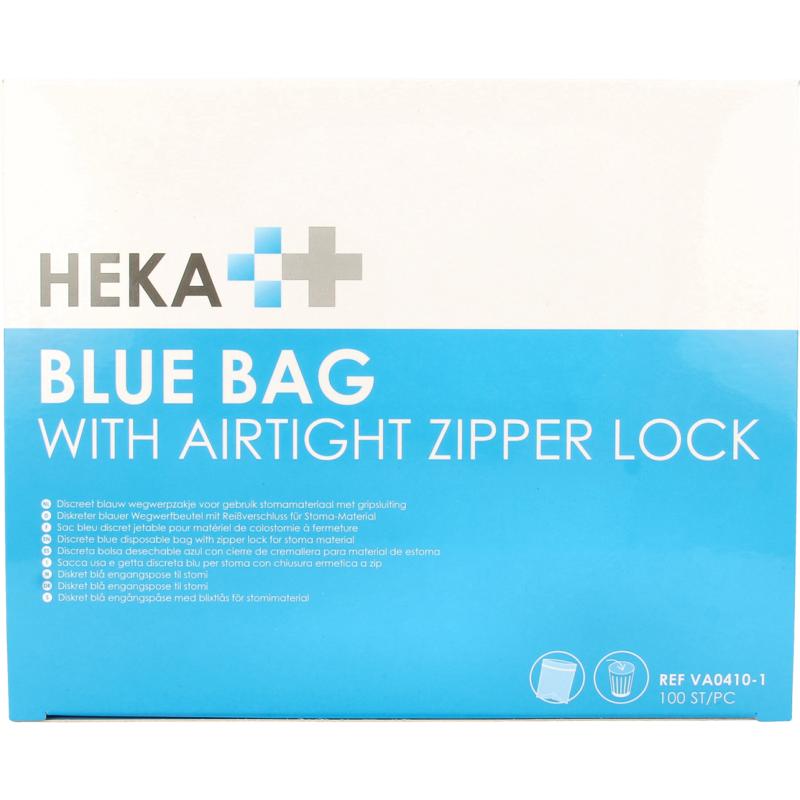 Heka Bluebag stoma afvalzakje gripsluiting niet-steriel