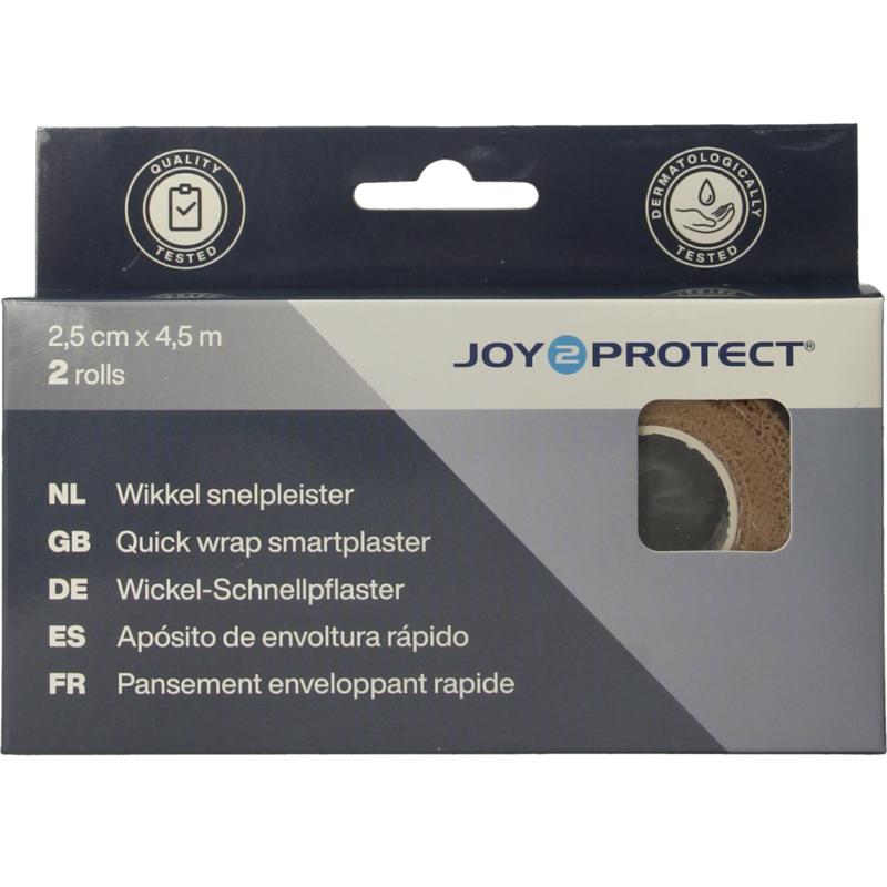 Joy2Protect Snelpleisters huidskleur 2.5cm x 4.5m