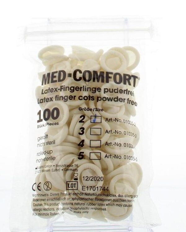 Med Comfort Vingercondooms latex S 2