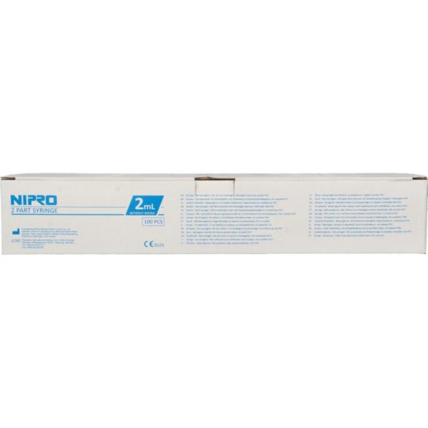 Nipro Injectiespuit 2-delig centrisch 2ml