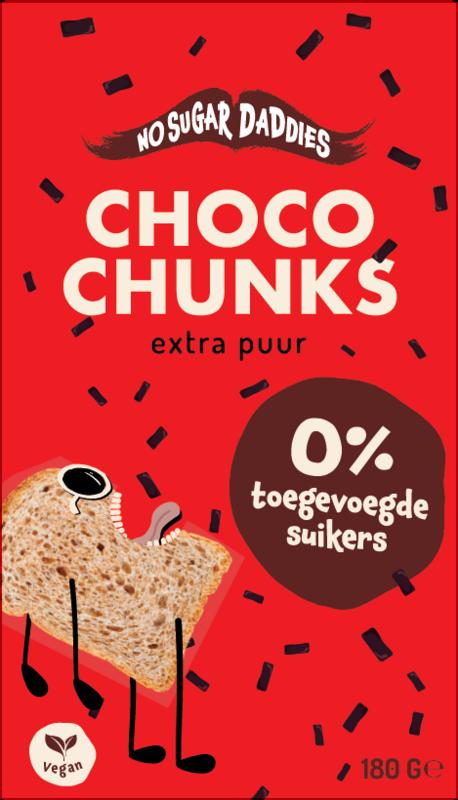 No Sugar Daddies Choco chunks extra puur bio
