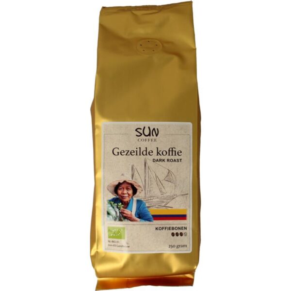 Sun Coffee Gezeilde koffiebonen dark roast