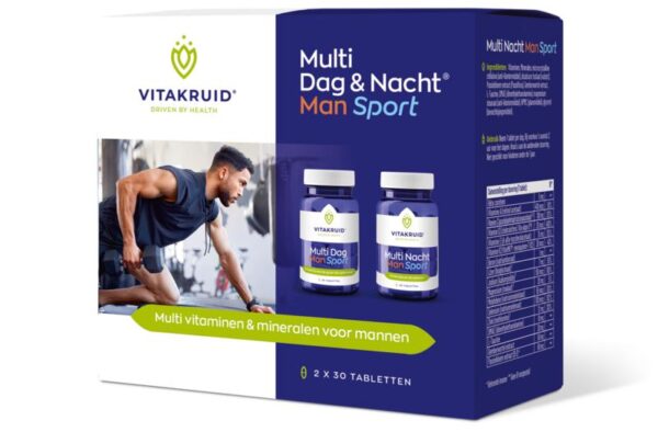 Vitakruid Multi dag & nacht man sport 2 x 30