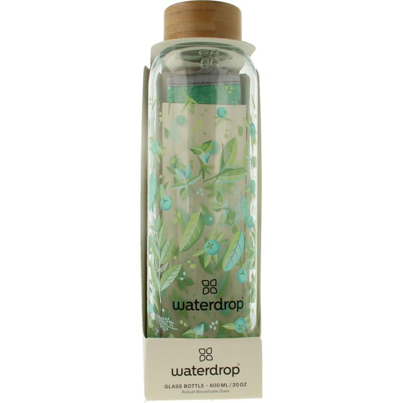 Waterdrop Glazen drinkfles edition clean 600ml