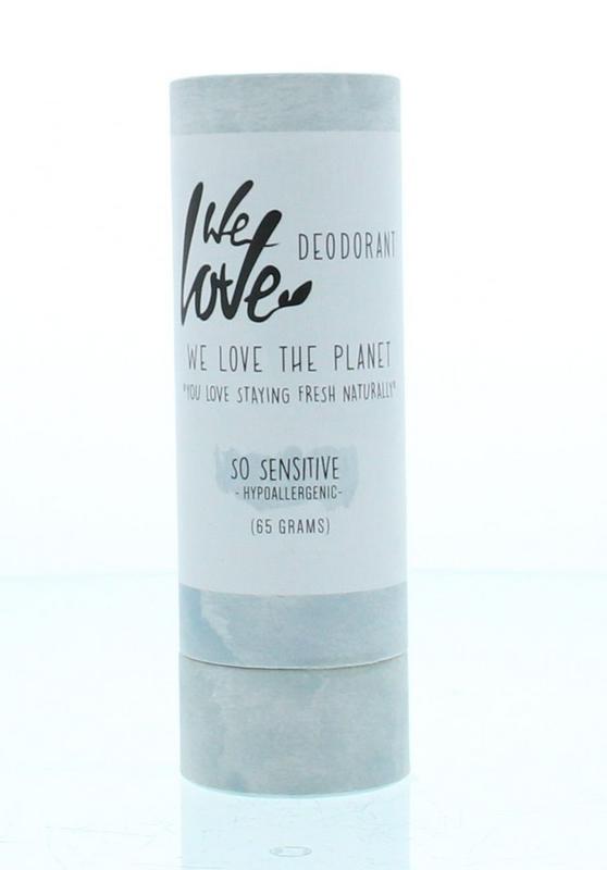 We Love 100% Natural deodorant stick so sensitive