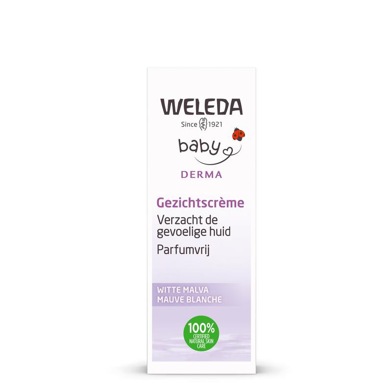 Weleda Baby witte malva sensitive gezichtscreme