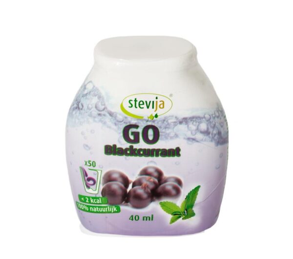Stevija Stevia limonadesiroop go blackcurrant