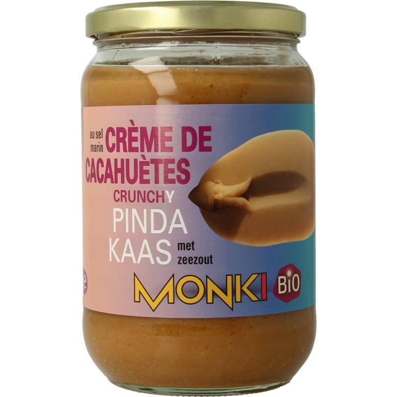 Monki Pindakaas crunchy met zout eko bio