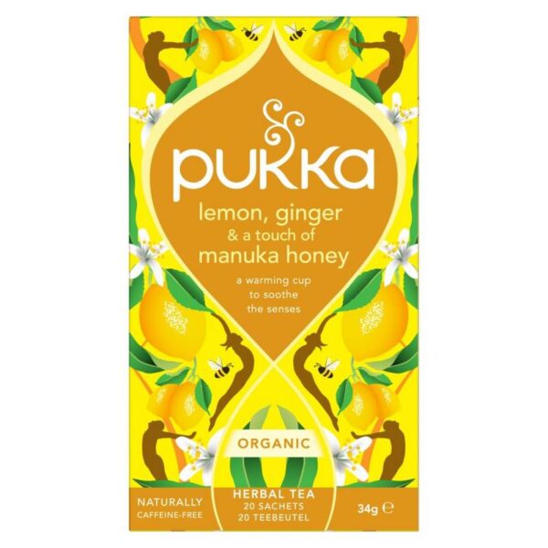 Pukka Lemon ginger touch of Manuka honey bio