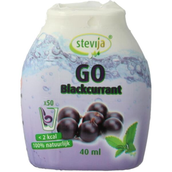Stevija Stevia limonadesiroop go blackcurrant