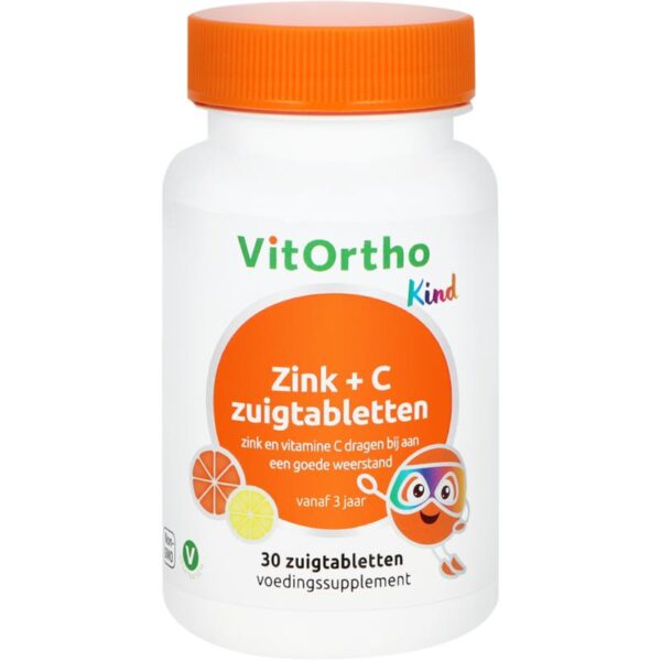 Vitortho Zink + C kind zuigtabletten