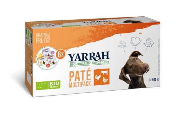 Yarrah Hondenvoer multipack pate kip rund kalkoen bio