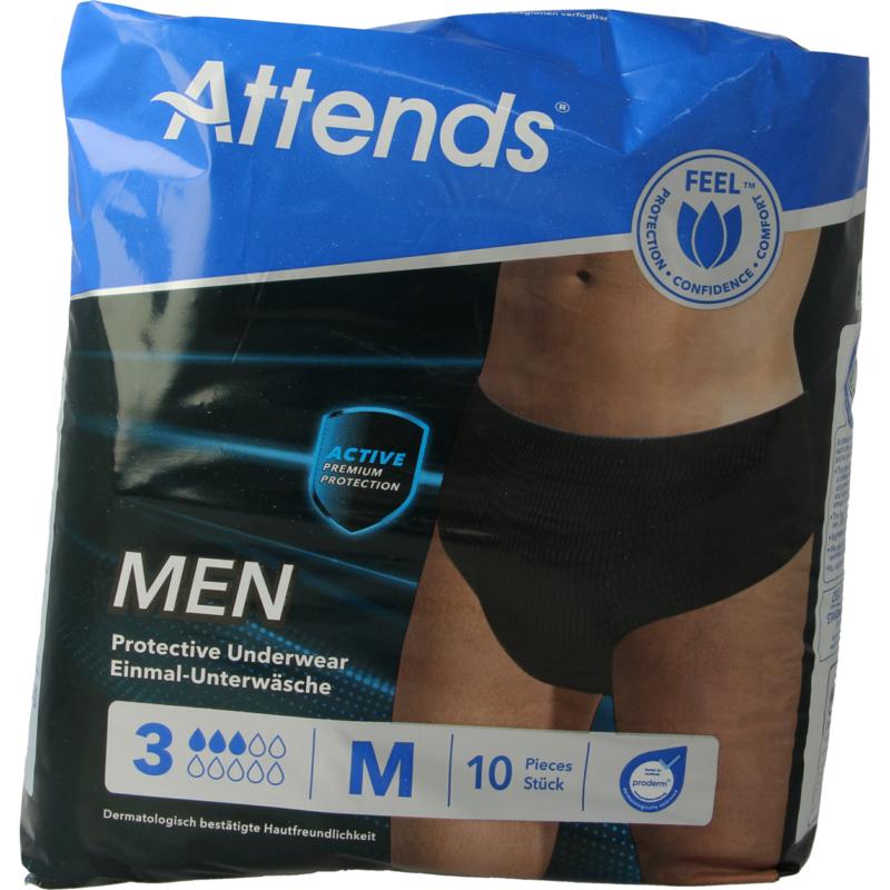 Attends Men discreet underwear zwart maat M