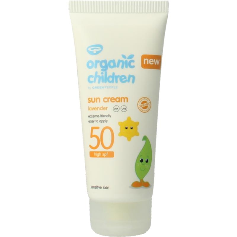Green People Organic children sun cream lavender SPF50