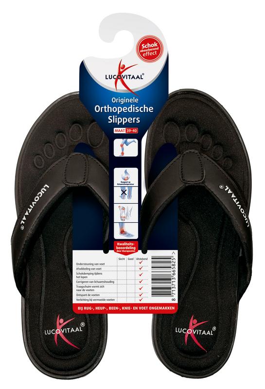 Lucovitaal Orthopedische slipper 39-40 zwart