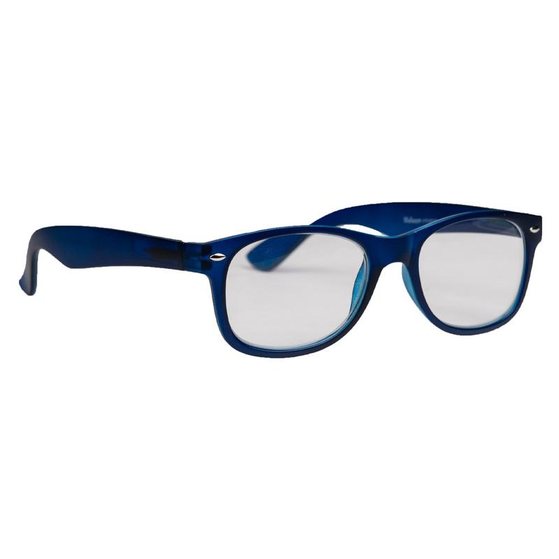 Melleson Leesbril wayfarer mat blauw +1.00